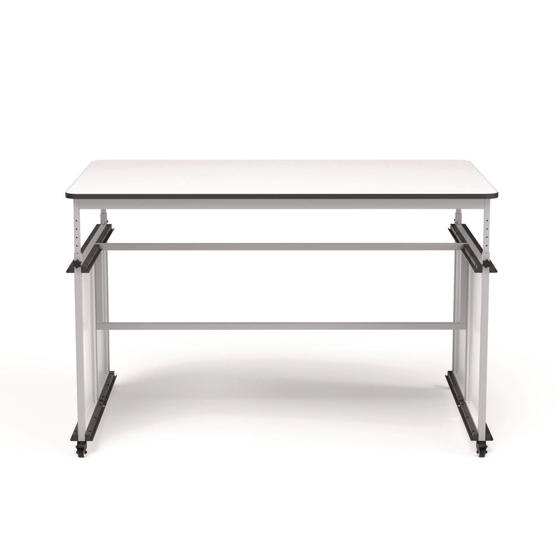 Luxor MBS Classroom Science Lab Makerspace Table, Rectangular, 60.25 x 39.25 x 38, White Top, Gray Base/Legs (LXODTTB001) Each