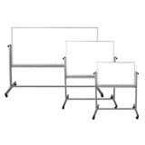 Luxor Mobile Magnetic Whiteboard, 36" x 24", White Surface, Silver Aluminum Frame (LXOMB3624WW) Each