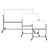 Luxor Mobile Magnetic Whiteboard, 72" x 40", White Surface, Silver Aluminum Frame (LXCMB7240WW) Each