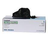 Boardwalk® Disposable General-Purpose Powder-Free Nitrile Gloves, Small, Black, 4.4 mil, 100/Box, 10 Boxes/Carton (BWK396SCTA) Case of 1000