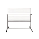 Luxor Mobile Music Staff Whiteboard, Dual-Sided Music Notation, 72" x 48", White Surface, Silver Aluminum Frame (LXCMB7248MM) Each