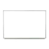 Luxor Wall-Mounted Magnetic Whiteboard, 36" x 24", White Surface, Silver Aluminum Frame (LXOWB3624W) Each