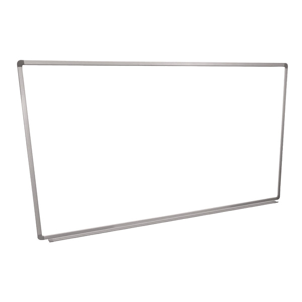 Luxor Wall-Mounted Magnetic Whiteboard, 72" x 40", White Surface, Silver Aluminum Frame (LXOWB7240W) Each