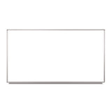 Luxor Wall-Mounted Magnetic Whiteboard, 72" x 40", White Surface, Silver Aluminum Frame (LXOWB7240W) Each