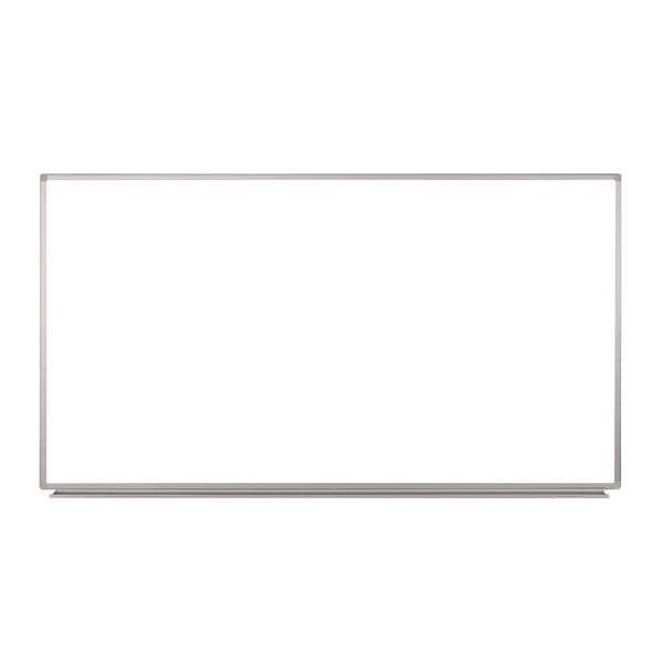 Luxor Wall-Mounted Magnetic Whiteboard, 72" x 40", White Surface, Silver Aluminum Frame (LXOWB7240W) Each