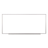 Luxor Wall-Mounted Magnetic Whiteboard, 96" x 40", White Surface, Silver Aluminum Frame (LXOWB9640W) Each