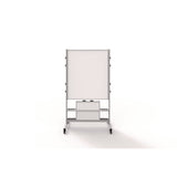 Luxor Mobile Collaboration Station Whiteboard with 4 Attachable Marker Boards, 40.4" x 48.6", White Surface, Silver Aluminum Frame (LXCCLLABSTO) Each