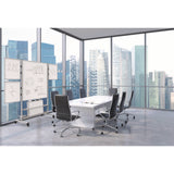 Luxor Mobile Collaboration Station Whiteboard with 4 Attachable Marker Boards, 40.4" x 48.6", White Surface, Silver Aluminum Frame (LXCCLLABSTO) Each