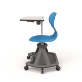 Luxor Classroom Series All-In-One Student Desk and Chair, Supports Up to 330 lb, 19" Seat Height, Blue Seat/Back, Gray Base (LXCSTDENTMTACHR) Each