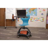 Luxor Classroom Series All-In-One Student Desk and Chair, Supports Up to 330 lb, 19" Seat Height, Blue Seat/Back, Gray Base (LXCSTDENTMTACHR) Each