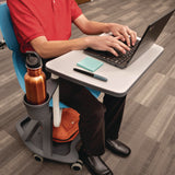 Luxor Classroom Series All-In-One Student Desk and Chair, Supports Up to 330 lb, 19" Seat Height, Blue Seat/Back, Gray Base (LXCSTDENTMTACHR) Each