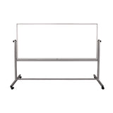 Luxor Mobile Magnetic Whiteboard, 96" x 40", White Surface, Silver Aluminum Frame (LXOMB9640WW) Each