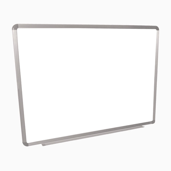 Luxor Wall-Mounted Magnetic Whiteboard, 48" x 36", White Surface, Silver Aluminum Frame (LXOWB4836W) Each