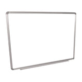 Luxor Wall-Mounted Magnetic Whiteboard, 48" x 36", White Surface, Silver Aluminum Frame (LXCWB4836W) Each