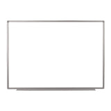 Luxor Wall-Mounted Magnetic Whiteboard, 48" x 36", White Surface, Silver Aluminum Frame (LXOWB4836W) Each