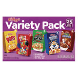 Kellogg's® Cereal Assortment Pack, Assorted Flavors, Single Serve Box, 25/Carton (GRR22002287) Case of 25