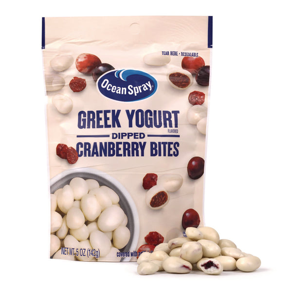 Ocean Spray® Greek Yogurt Dipped Cranberry Bites, Cranberry/Yogurt, 5 oz Bag, 12/Carton (GRR22002298) Case of 12