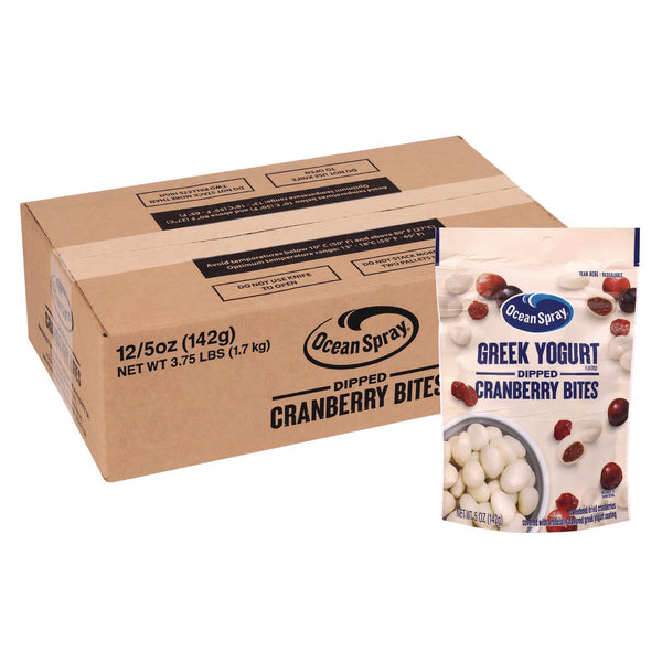 Ocean Spray® Greek Yogurt Dipped Cranberry Bites, Cranberry/Yogurt, 5 oz Bag, 12/Carton (GRR22002298) Case of 12
