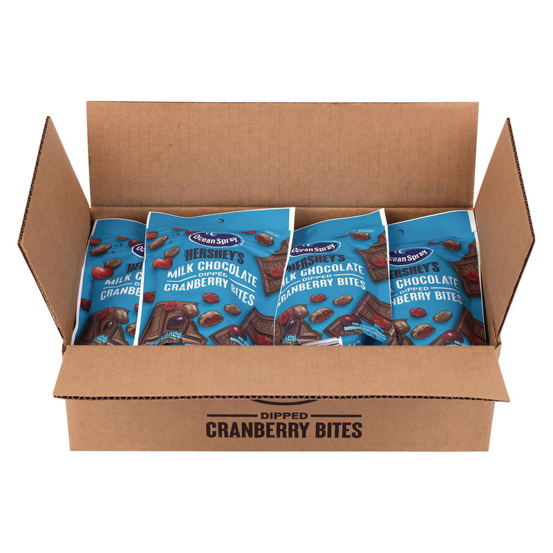 Ocean Spray® Milk Chocolate Dipped Cranberry Bites, Cranberry/Chocolate, 5 oz Bag, 12/Carton (GRR22002299) Case of 12