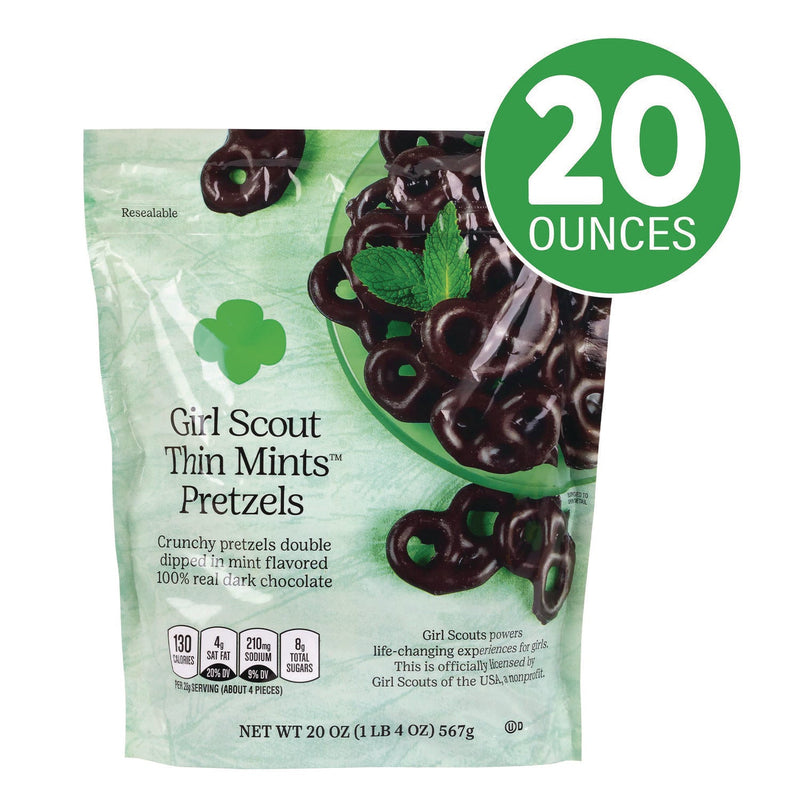 girl scouts Thin Mints Pretzels, Mint Chocolate, 20 oz Bag (GRR22002340) Each