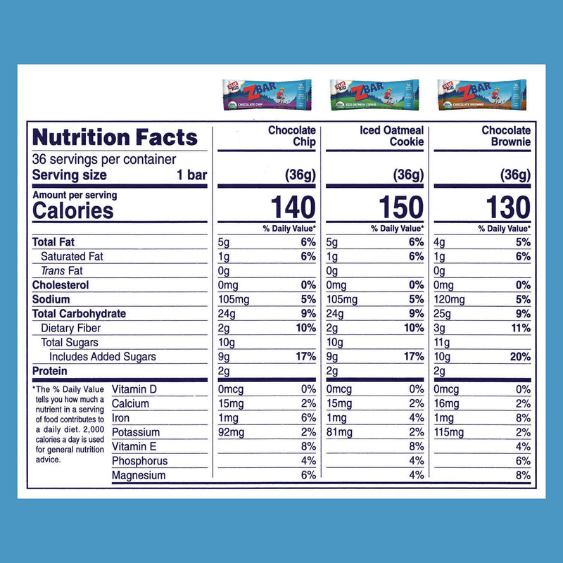 CLIF® Bar Kid Organic Zbar Granola Bars Variety Pack, Assorted Flavors, 1.27 oz Bar, 36/Carton (GRR22002341) Case of 36