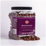 Wellsley Farms™ Milk Chocolate Covered Raisins, 50 oz Jar (GRR22002345) Each