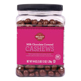 Wellsley Farms™ Milk Chocolate Covered Cashews, 44 oz Jar (GRR22002346) Each