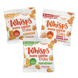 Whisps® Baked Cheese Bites Variety Snack Packs, Assorted Flavors, 0.63 oz Packet, 18/Carton (GRR22002347) Case of 18