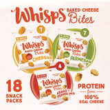 Whisps® Baked Cheese Bites Variety Snack Packs, Assorted Flavors, 0.63 oz Packet, 18/Carton (GRR22002347) Case of 18