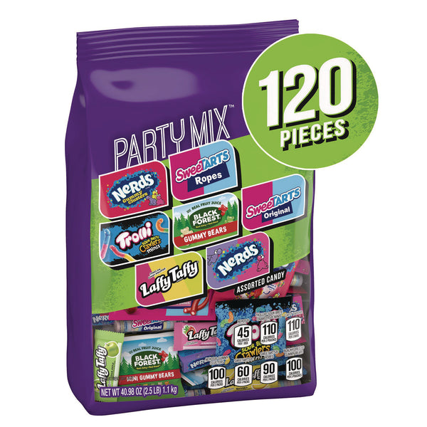 NERDS® Party Mix Stand Up Bag, Assorted Fruity, 40.98 oz Bag, 120 Pieces (GRR22002359) Case of 120