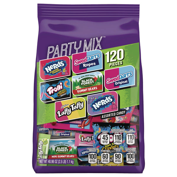 NERDS® Party Mix Stand Up Bag, Assorted Fruity, 40.98 oz Bag, 120 Pieces (GRR22002359) Case of 120