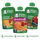 Gerber® Organic 2nd Foods Baby Food Pouches, Assorted Flavors, 3.5 oz Pouch, 12/Carton (GRR22002367) Case of 12