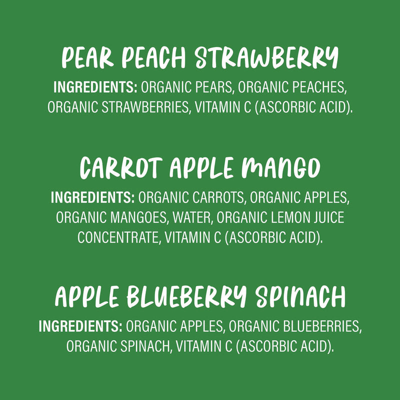 Gerber® Organic 2nd Foods Baby Food Pouches, Assorted Flavors, 3.5 oz Pouch, 12/Carton (GRR22002367) Case of 12