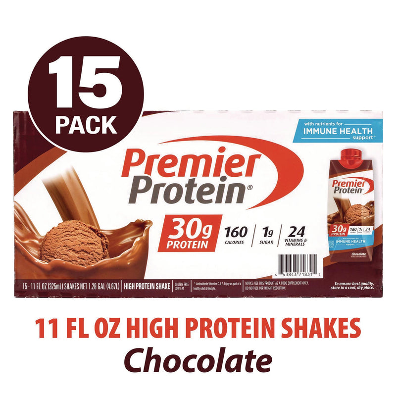 Premier Protein® Chocolate Shake, 11 oz, 15/Carton (GRR22002369) Case of 15
