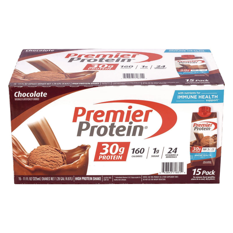 Premier Protein® Chocolate Shake, 11 oz, 15/Carton (GRR22002369) Case of 15