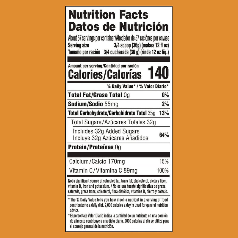 TANG® Orange Drink Mix, Orange, 72 oz Tub (GRR22002373) Each