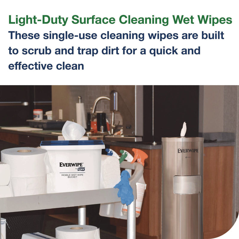 Tork® Light-Duty Surface Cleaning Wet Wipe, 1-Ply, 8 x 6, Unscented, White, 2,500 Sheets/Roll, 2 Rolls/Carton (TRK192816) Case of 2