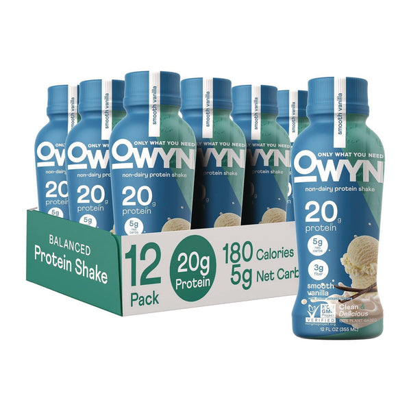 OWYN™ 20 g Protein Drink, Vanilla, 12 oz Bottle, 12/Carton (GRR38200002) Case of 12