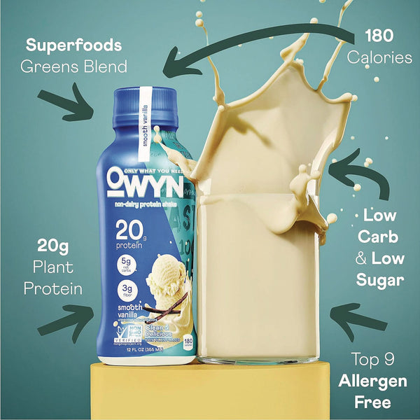 OWYN™ 20 g Protein Drink, Vanilla, 12 oz Bottle, 12/Carton (GRR38200002) Case of 12