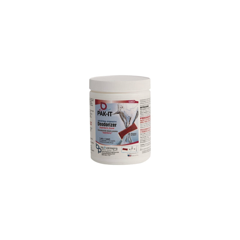 PAK-IT® Industrial-Strength Deodorizer, Superberry, 0.35 oz Packets, 20 Packets/Jar, 12 Jars/Carton (BIG5863202240CT) Case of 12