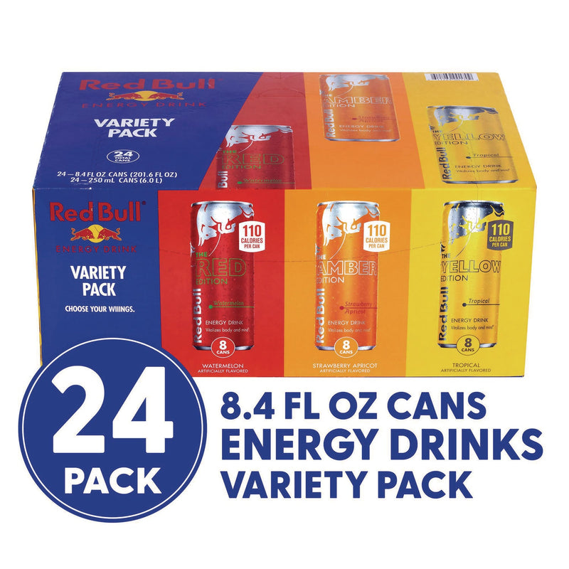 Red Bull® Editions Variety Pack, Assorted Flavors, 8.4 oz Can, 24/Carton (GRR22002380) Case of 24