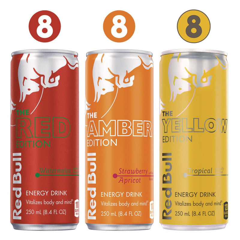 Red Bull® Editions Variety Pack, Assorted Flavors, 8.4 oz Can, 24/Carton (GRR22002380) Case of 24