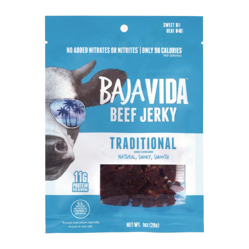 Baja Jerky Beef Jerky Traditional Snack Pack, Original, 1 oz Packet, 12/Carton (GRR22002304) Case of 12