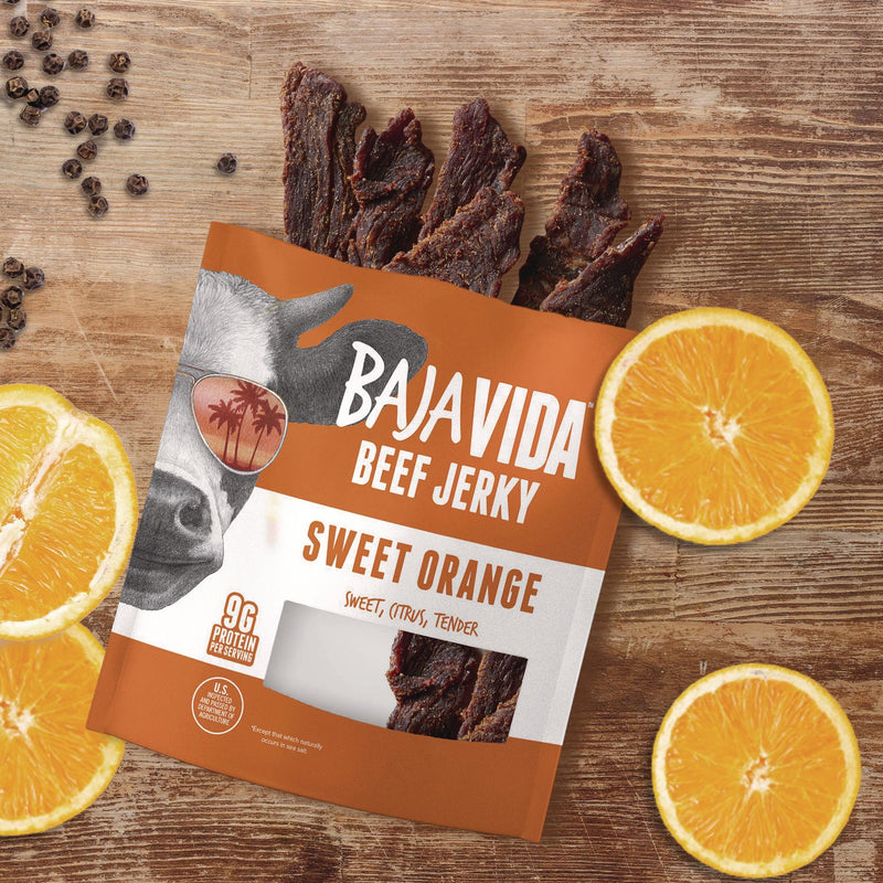 Baja Jerky Beef Jerky Sweet Orange Snack Pack, Sweet Orange, 1 oz Packet, 12/Carton (GRR22002306) Case of 12