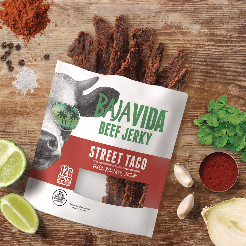 Baja Jerky Beef Jerky Street Taco Snack Pack, Street Taco, 1 oz Packet, 12/Carton (GRR22002308) Case of 12