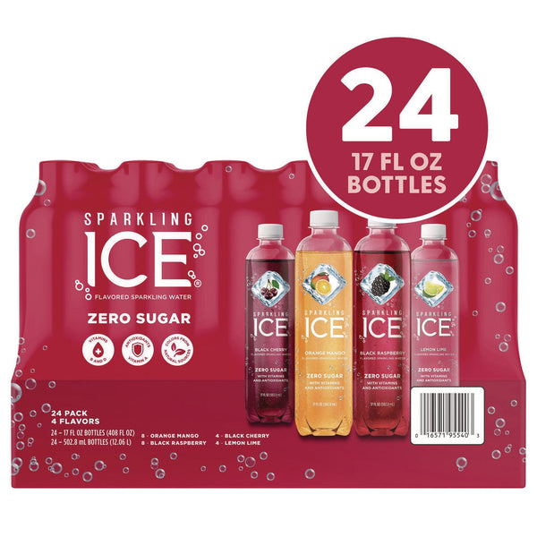 Sparkling ICE® Fruit Frenzy Variety Pack, Assorted Flavors, 17 oz Bottle 24/Carton (GRR22002383) Case of 24