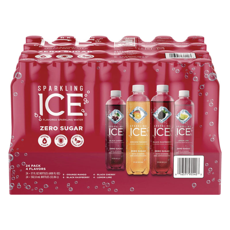 Sparkling ICE® Fruit Frenzy Variety Pack, Assorted Flavors, 17 oz Bottle 24/Carton (GRR22002383) Case of 24