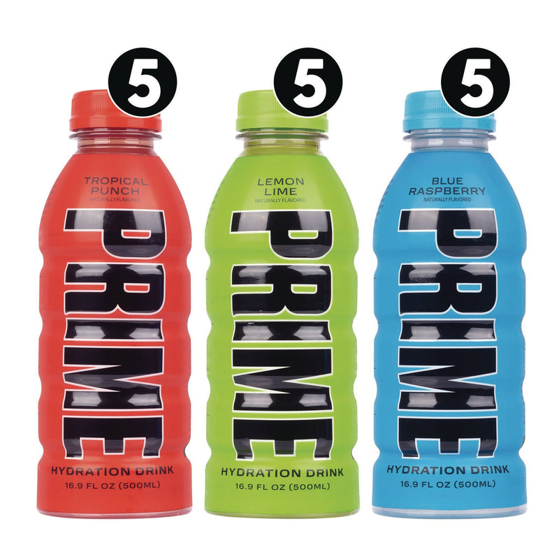 PRIME® Hydration Drink Variety Pack, Assorted Flavors, 6.9 oz Bottle, 15/Carton (GRR22002384) Case of 15