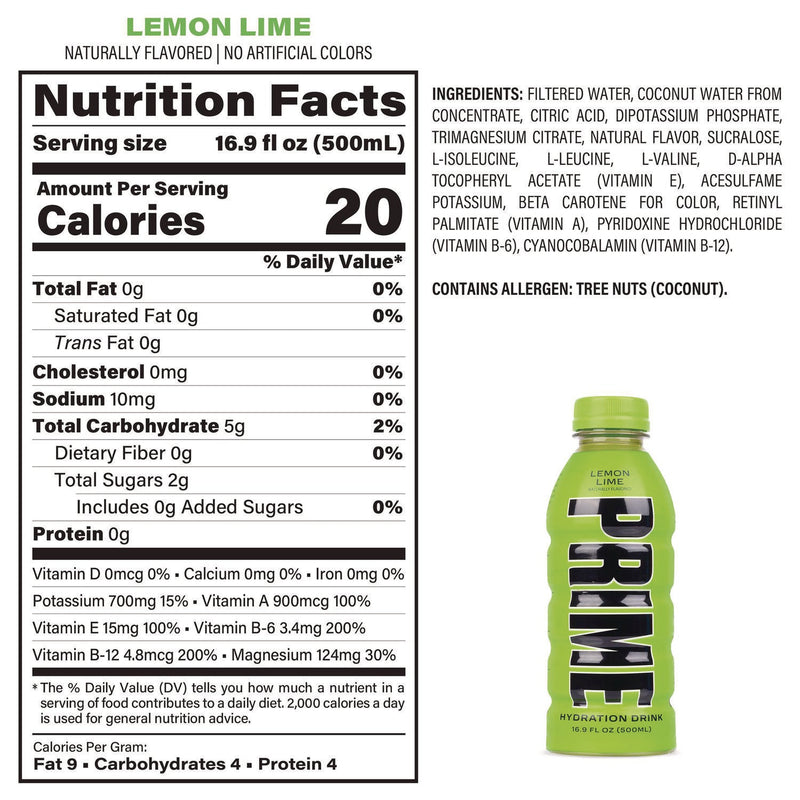 PRIME® Hydration Drink Variety Pack, Assorted Flavors, 6.9 oz Bottle, 15/Carton (GRR22002384) Case of 15