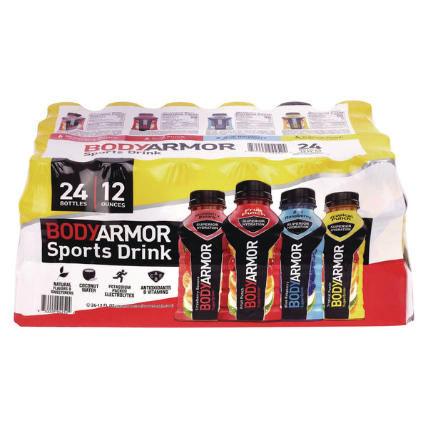 BodyArmor BASE Sports Drink Variety Pack, Assorted Flavors, 12 oz Bottle, 24/Carton (GRR22002381) Case of 24